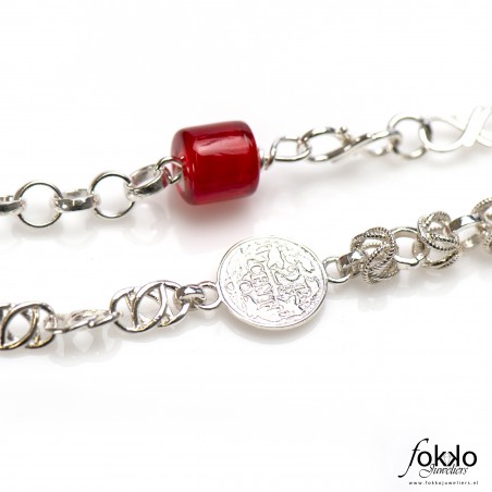 Zilveren Ala kondre ketting 45cm - 606573