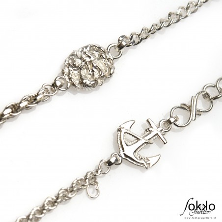Zilveren Ala kondre ketting 45cm - 606573