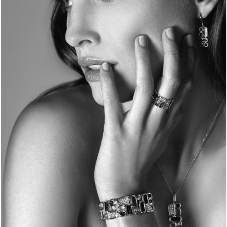 Mart Visser by ZINZI zilveren luxueuze armband wit zwart MVA3Z - 20002480 Mart Visser by ZINZI zilveren luxueuze armband wit zwart MVA3Z - 20002480