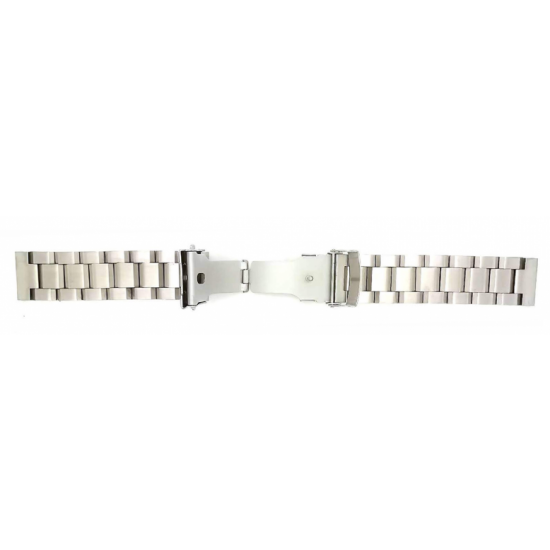 Brushed, solid stainless steel, watch band with folding clasp and security. This watch strap has - 20002170