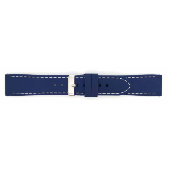 Highly flexible BBS silicone watch strap with stitching and Quick Release push pins. The watch strap is fited with a stainless steel buckle. - 20002598