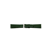 Alligator print calf leather watch strap, mat. With strong case and buckle connection, stitchinged loop and stainless steel buckle. This watch strap has soft leather lining and is super flexible - 20002148