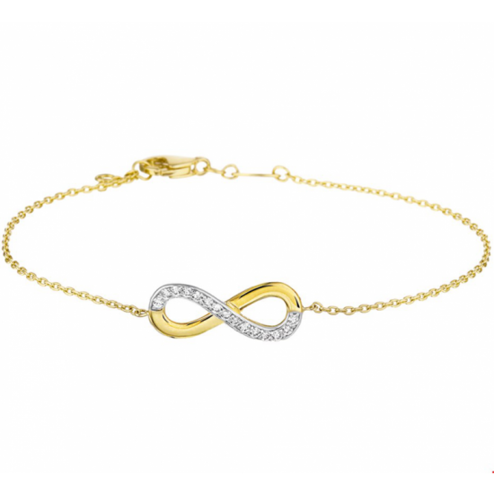 armband infinity zirkonia 17,5 + 1 cm - 20003254