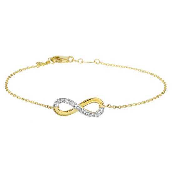 armband infinity zirkonia 17,5 + 1 cm - 20003254