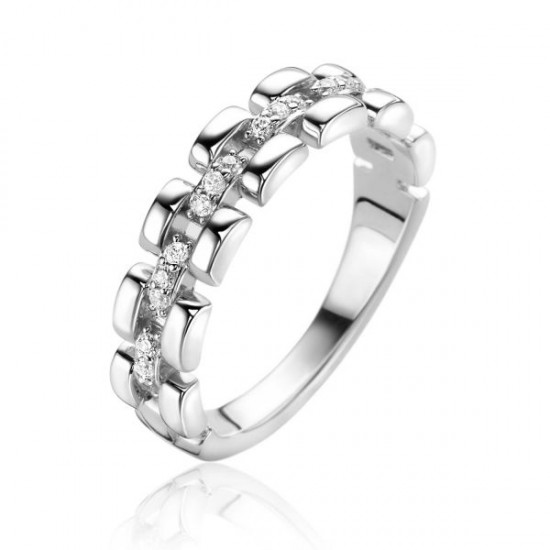 ZINZI zilveren  rolex-style ring - 20003334