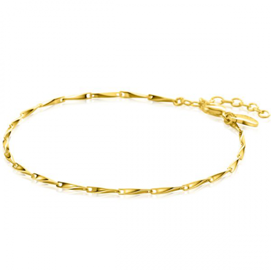 ZINZI gold plated zilveren schakel armband - 20003335