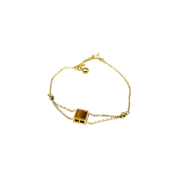 14k gouden armband met tijgeroog - 20003412