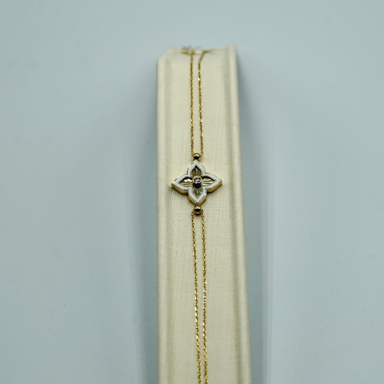 14k gouden klaver armband - 20003972 14k gouden klaver armband - 20003972
