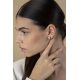 ZINZI gold plated zilveren ear cuff gedraaide buis per stuk geprijsd ZIO-CUFF3G - 20004036