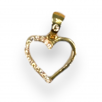 14k Gouden Hanger Hart met Zirkonia - 20004093