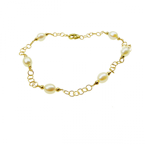 Armband zoetwater parel 14k - 20004821