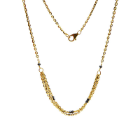 14K ketting met zwarte gefacetteerde diamanten - 20004830 14K ketting met zwarte gefacetteerde diamanten - 20004830