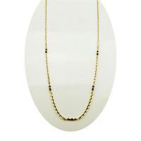 14K ketting  gefacetteerde zwarte ruwe diamanten - 20004833 14K ketting  gefacetteerde zwarte ruwe diamanten - 20004833