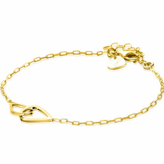 ZINZI gold plated zilveren armband met paperclip-schakels - 20005411