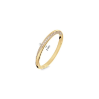 14K Gouden Ring Simpel Twist CZ - 20005493