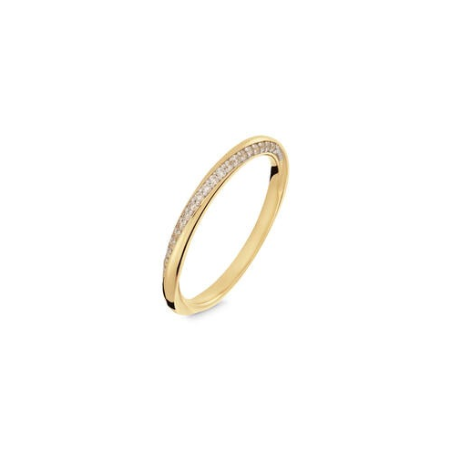 14K Gouden Ring Simpel Twist CZ - 20005493