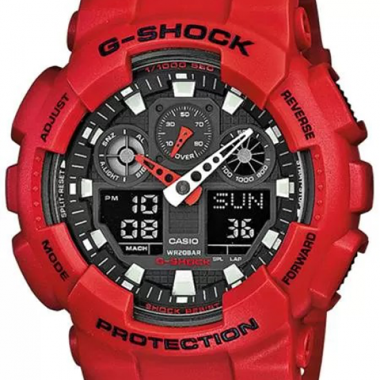 Casio GA-100B-4AER G-Shock horloge Red - 20006131