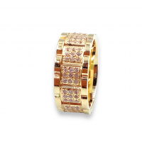 Gouden rolex ring met stenen - 20006162 Gouden rolex ring met stenen - 20006162