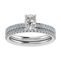 Ovale Aanzoeks ring met Lab diamant - 20006657 Ovale Aanzoeks ring met Lab diamant - 20006657