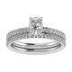 Ovale Aanzoeks ring met Lab diamant - 20006657