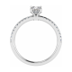 Ovale Aanzoeks ring met Lab diamant - 20006657