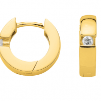 Zilver creolen verguld met Zirkonia - 20006888 Zilver creolen verguld met Zirkonia - 20006888