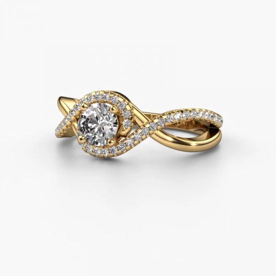 Pavé Solitair diamanten ring - 20006973