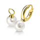 ZINZI Gold 14 karaat gouden oorbedels parel wit 8mm ZGCH144 (zonder oorringen) - 20007318