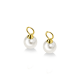 ZINZI Gold 14 karaat gouden oorbedels parel wit 8mm ZGCH144 (zonder oorringen) - 20007318