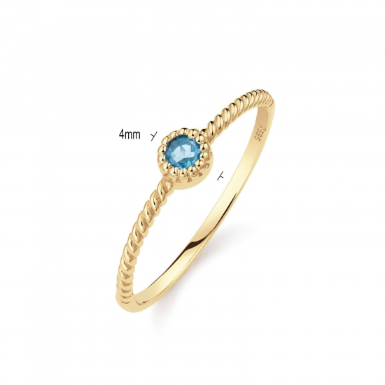 Jackie Grimaldi Blue Topaz Ring - 20007392