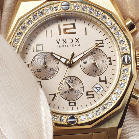 VNDX The One Gold Beige MD12886-05 dameshorloge - 20007573