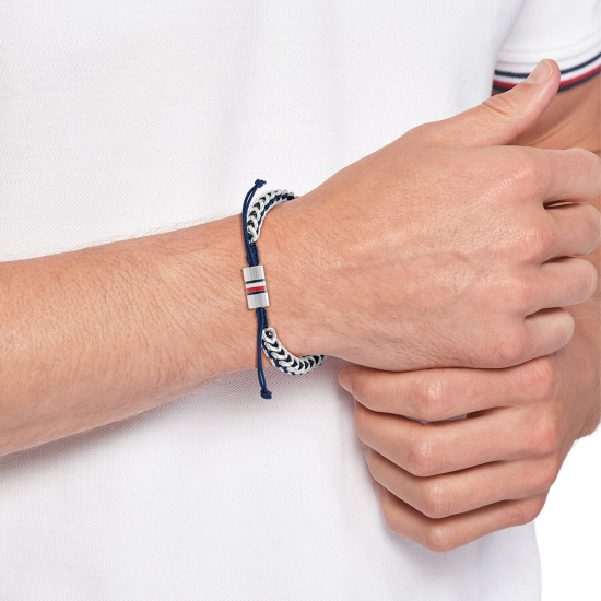 Gevlochten armband - Staal - 19,5cm - 20007859