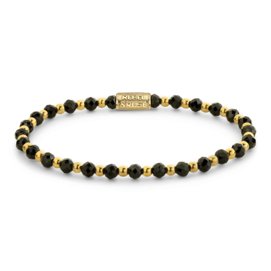 Stones Only - Mix Black Glam Rocks Yellowgold - 4mm - 20007959