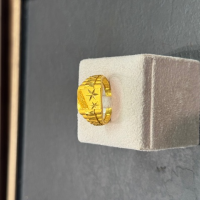 22K Gouden Zegelring bewerkt - 20008021