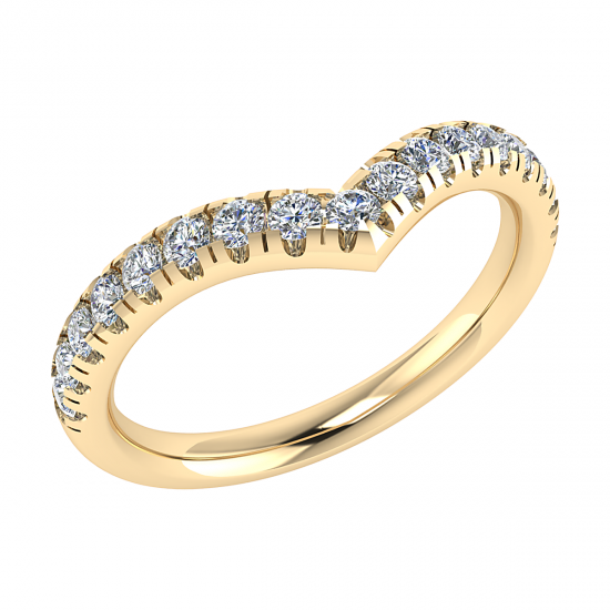 14K gouden Diamanten Ring (v-shape) - 20008030 14K gouden Diamanten Ring (v-shape) - 20008030
