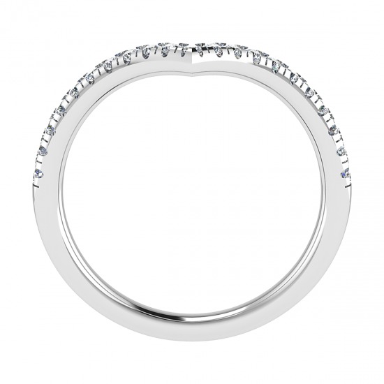 14K Witgouden Diamanten Eternity Ring V-vorm - 20008033 14K Witgouden Diamanten Eternity Ring V-vorm - 20008033