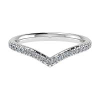 14K Witgouden Diamanten Eternity Ring V-vorm - 20008033 14K Witgouden Diamanten Eternity Ring V-vorm - 20008033