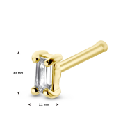 neusknopje zirkonia kogel - 20008126