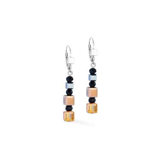 GeoCUBE® Precious Nature earrings tricolour - 20008309 GeoCUBE® Precious Nature earrings tricolour - 20008309
