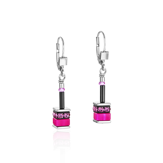 GeoCUBE® Oorbellen klassieke polaris & strass multicolor - 20008315