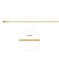 collier gourmette 4 zijdes geslepen 1,6 mm - 20008392