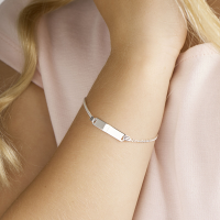 Graveer armband gourmette 4 zijdes geslepen plaat 4,8 mm - 20008394