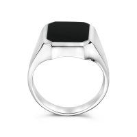 Zegelring massief onyx 13 x 11mm - 20008399