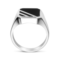 zegelring massief onyx - 20008400