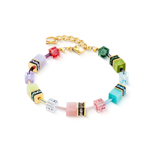 Coeur de Lion armband GeoCube goudkleurig - 20008613