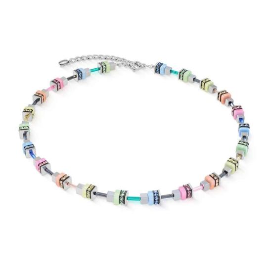 Coeur de Lion Collier GeoCube zilverkleurig Multi Pastel 4413/10-1580 - 20008645