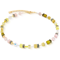 Coeur de Lion Collier GeoCube olive yellow 2838/10-0901 - 20008646 Coeur de Lion Collier GeoCube olive yellow 2838/10-0901 - 20008646