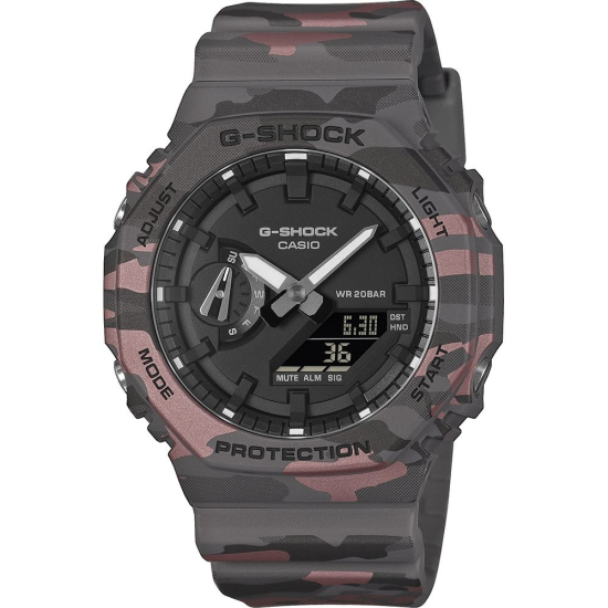 G-Shock Classic Style GA-2100CM-8AER Camoflage Metallic Horloge - 20008923