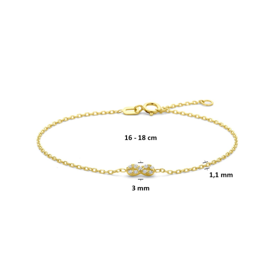 armband infinity zirkonia 16 - 18 cm - 20008957