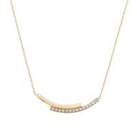 Collier Dubbel Staafje  - 14k Goud - 45cm - 20009398